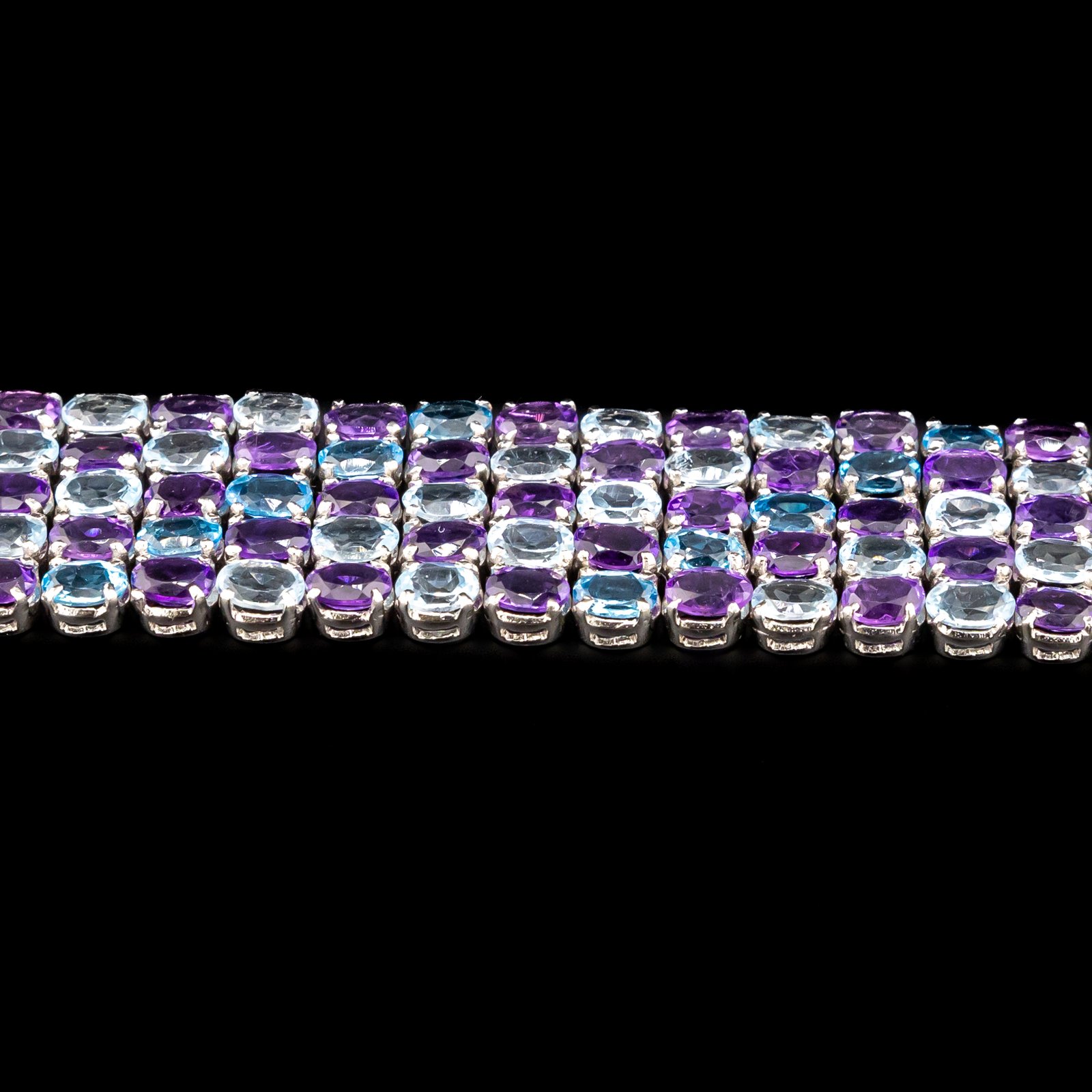 Topaz Amethyst Bracelet – Vibrant Gemstone Design in Fine Gold
