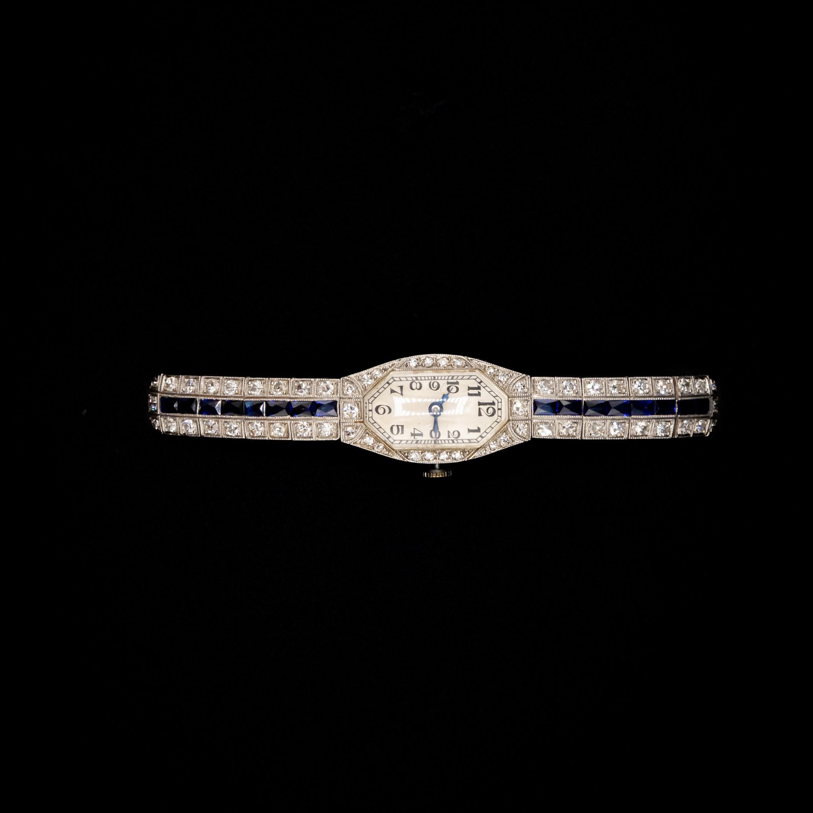 Sapphire Diamond Art Deco Watch